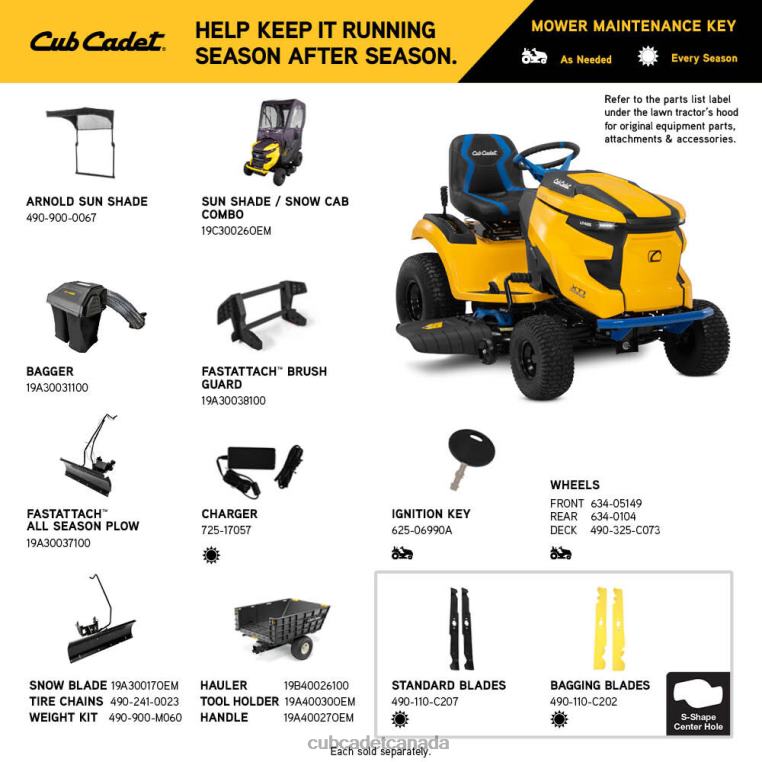 Equipment N4X8R42 Cub Cadet XT1 LT42E