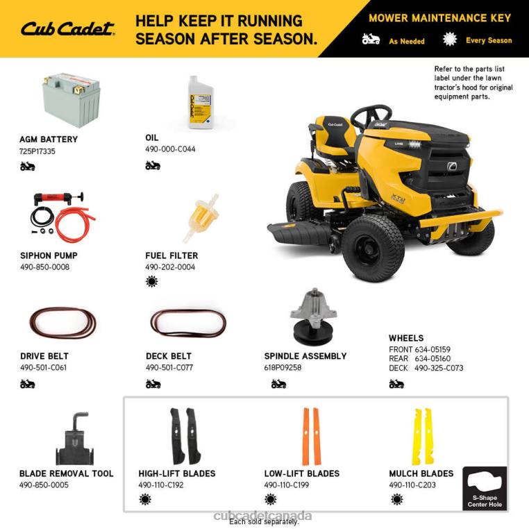 Equipment N4X8R38 Cub Cadet XT2 LX46