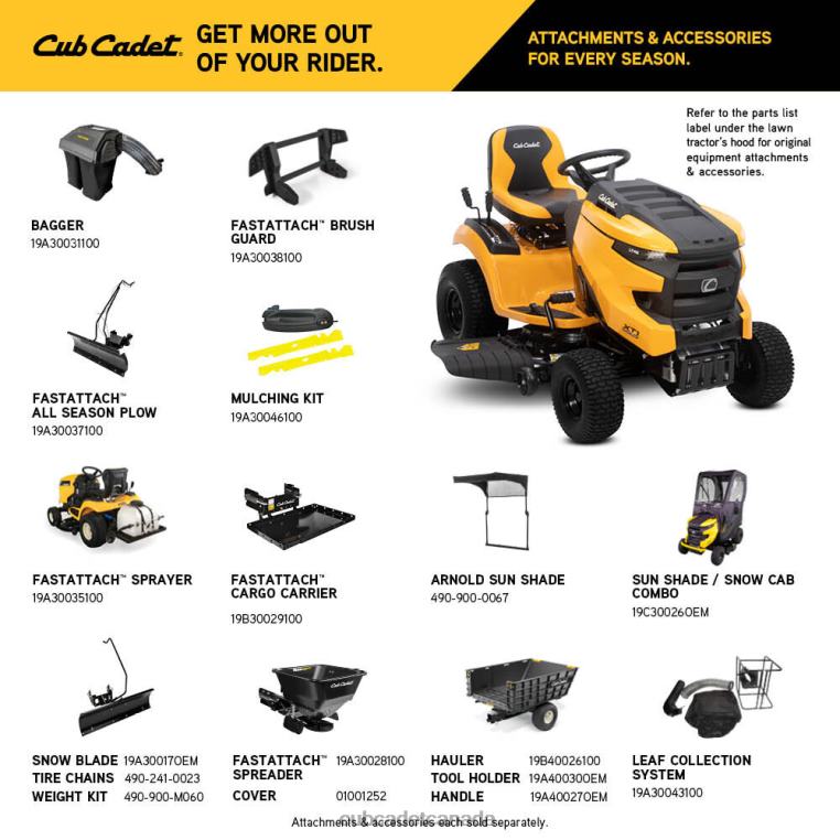 Equipment N4X8R39 Cub Cadet XT1 LT42B