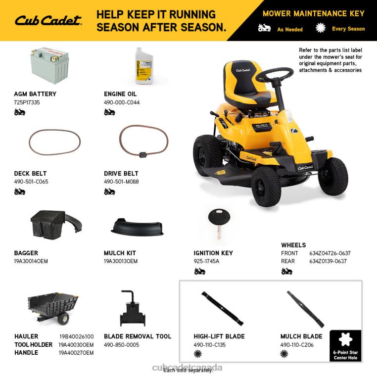 Equipment N4X8R40 Cub Cadet CC30H