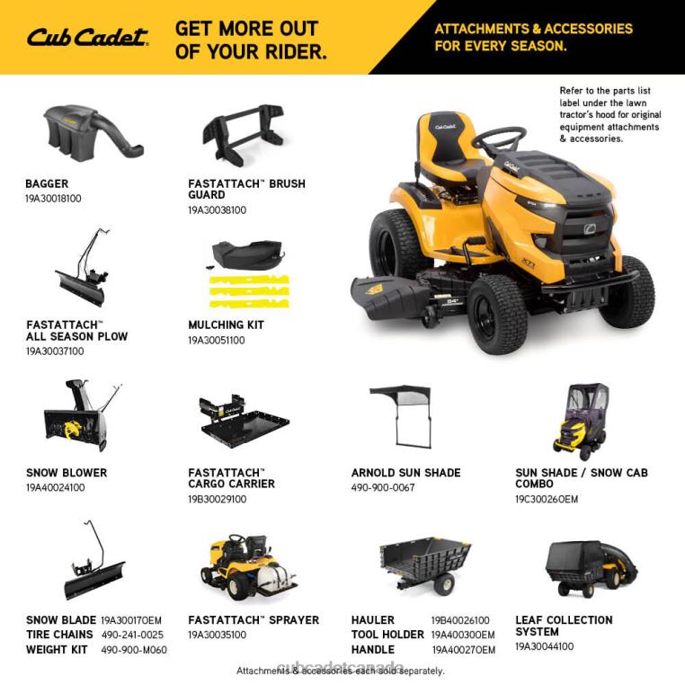 Equipment N4X8R43 Cub Cadet XT1 ST54