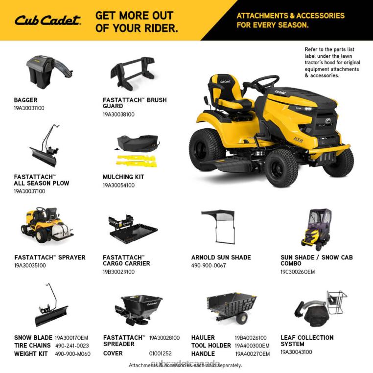 Equipment N4X8R44 Cub Cadet XT2 LX42
