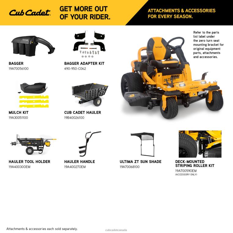 Equipment N4X8R13 Cub Cadet ZTS2 54