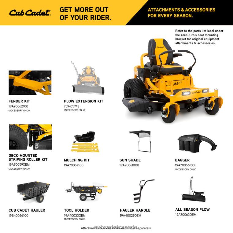 Equipment N4X8R14 Cub Cadet ZT3 60
