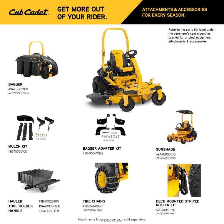 Equipment N4X8R16 Cub Cadet ZTXS6 60