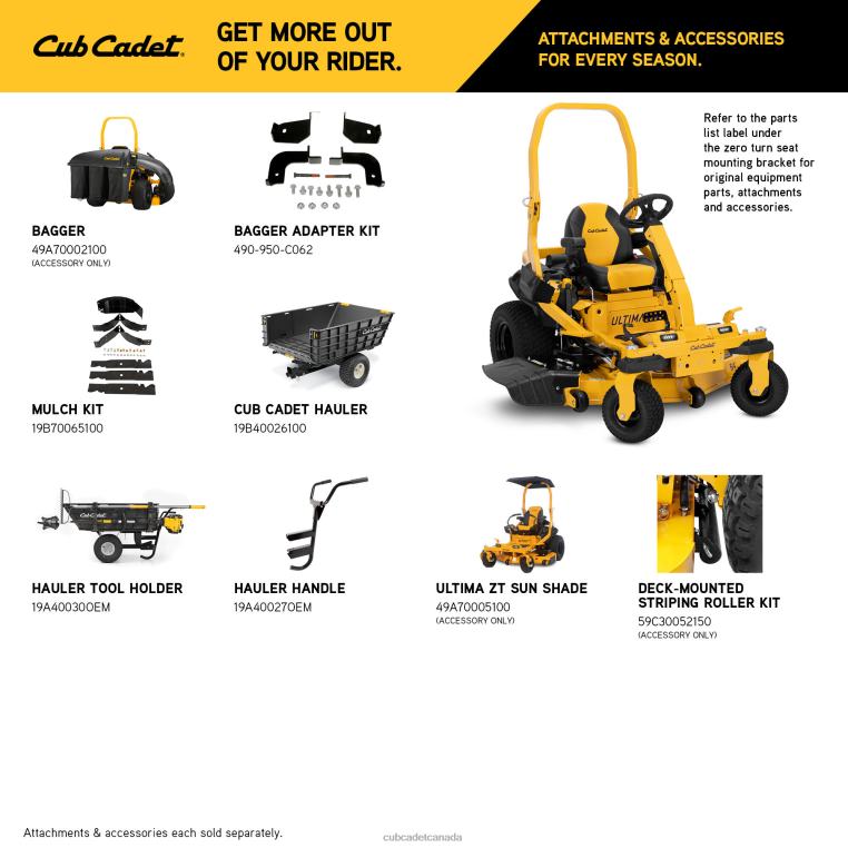 Equipment N4X8R18 Cub Cadet ZTXS4 54