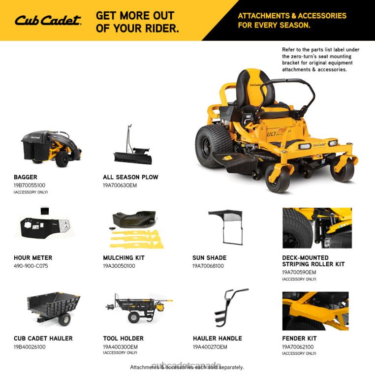 Equipment N4X8R1 Cub Cadet ZT1 50