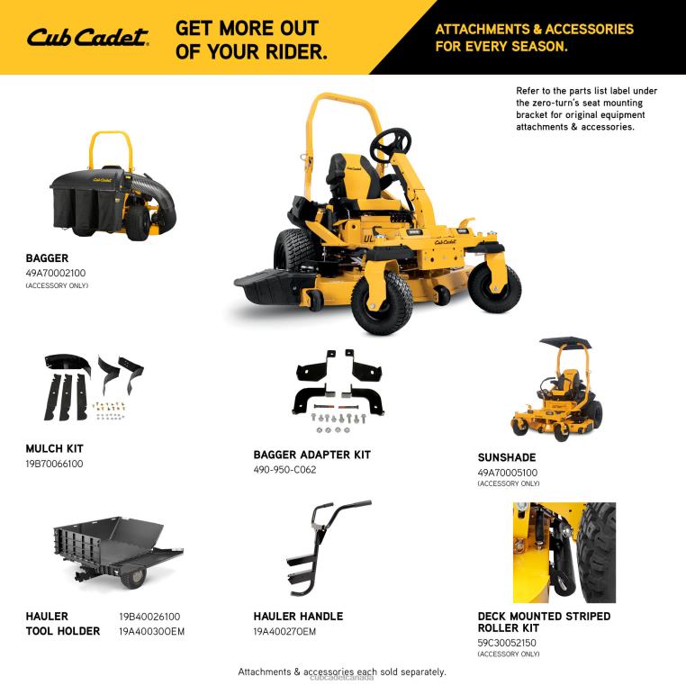Equipment N4X8R20 Cub Cadet ZTXS5 60