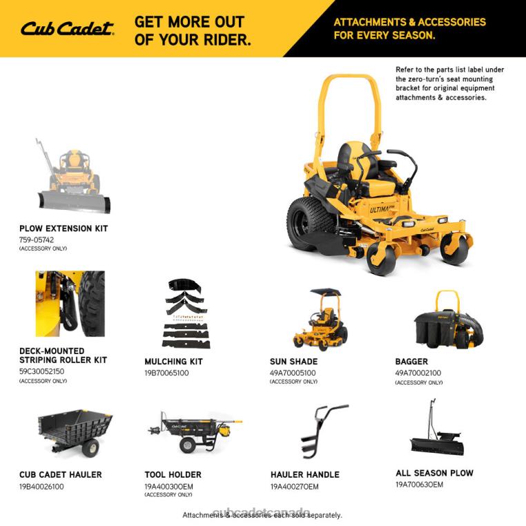 Equipment N4X8R25 Cub Cadet ZTX5 54