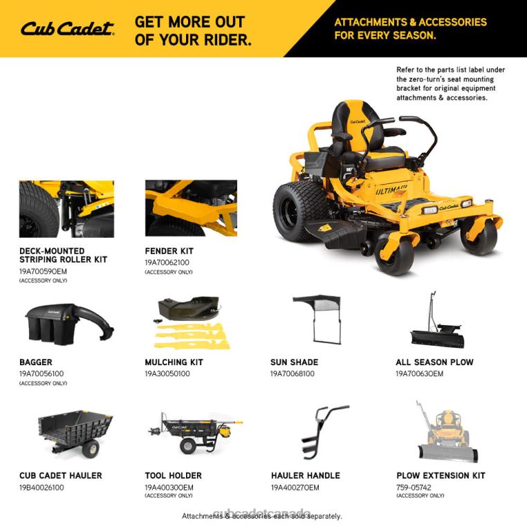 Equipment N4X8R29 Cub Cadet ZT2 50