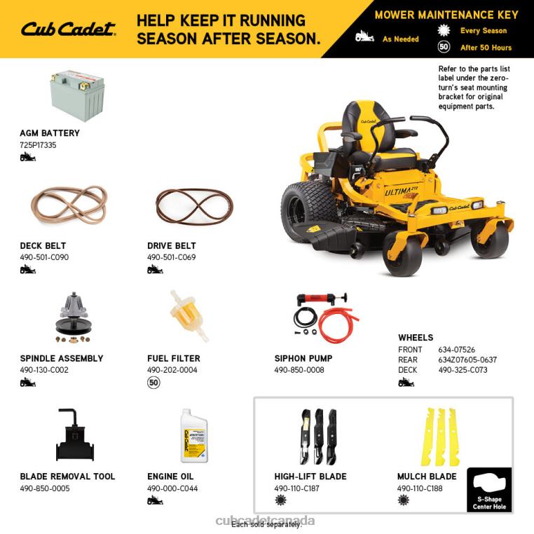 Equipment N4X8R31 Cub Cadet ZT2 60
