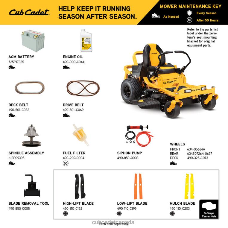 Equipment N4X8R5 Cub Cadet ZT1 46